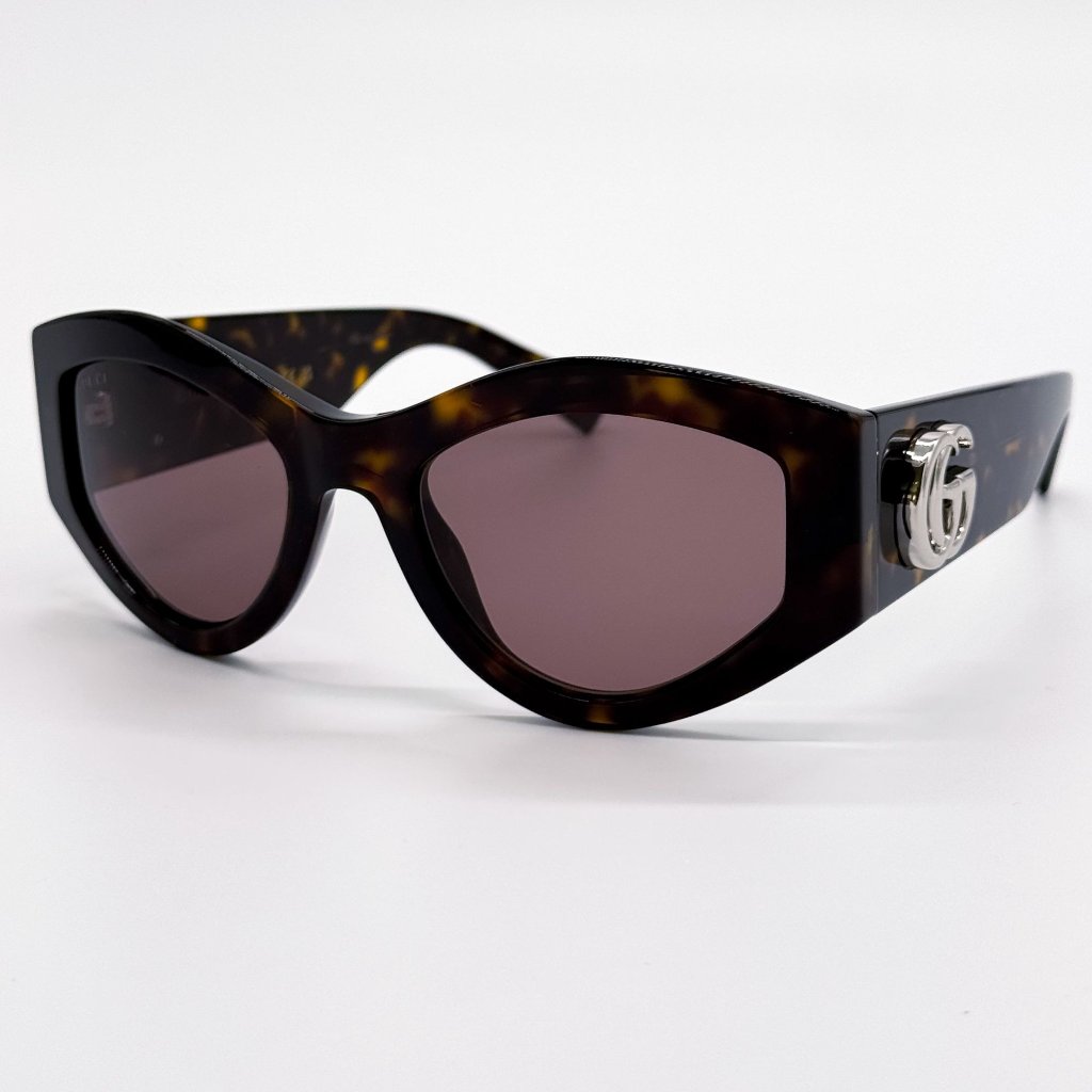 New Gucci Sunglasses Havana Brown Women Cat Eye Eyewear Gucci Gg1951s 002